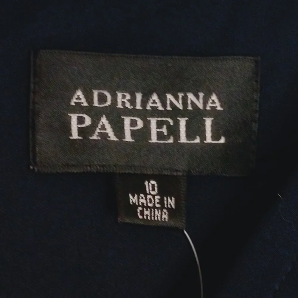 Adrianna Papell Midnight Navy Blue Tiered Ruffle Cocktail Dress - Picture 4 of 11